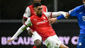 Gabri Martnez, atacante do Braga pretendido pelo Cruzeiro (foto: Miguel Riopa/AFP)
