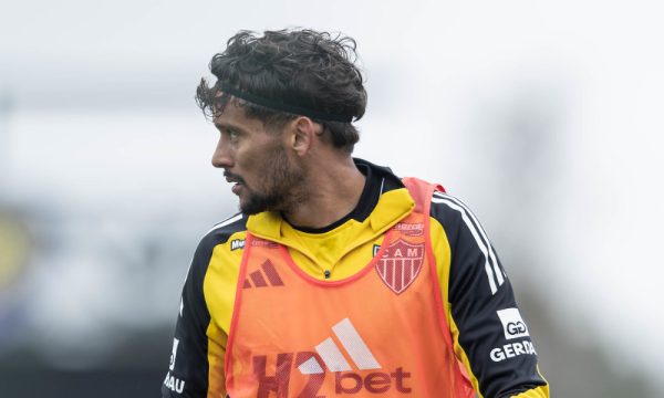 Gustavo Scarpa em treino do Atltico nos EUA (foto: Pedro Souza/Atltico)