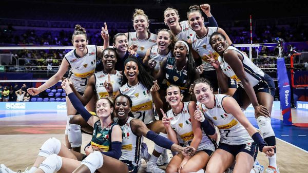 Jogadoras da Seleo Italiana Feminina de Vlei (foto: Divulgao FIVB)
