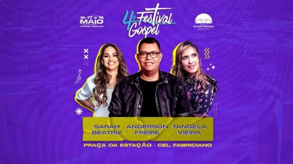 4º Festival Gospel em Coronel Fabriciano com grandes atrações a partir de quinta-feira