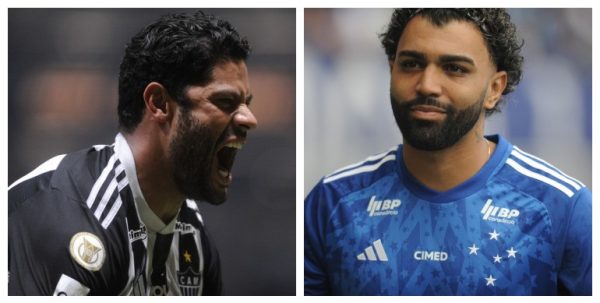 Hulk, do Atltico, e Gabigol, do Cruzeiro (foto: Alexandre Guzanshe/EM/D.A. Press)