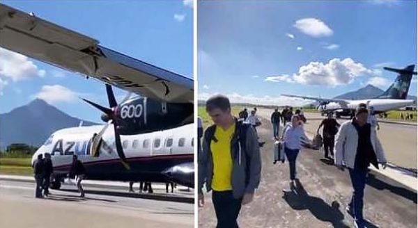 Avião da Azul sofre pane neste sábado durante pouso em Governador Valadares