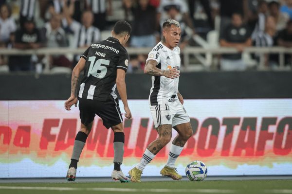 ltima partida entre Botafogo e Atltico no Nilton Santos ficou 2 a 0 para o time carioca (foto: Pedro Souza/Atltico)