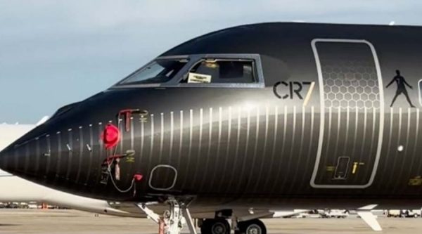 Aeronave de Cristiano Ronaldo (foto: Divulgao / redes sociais )