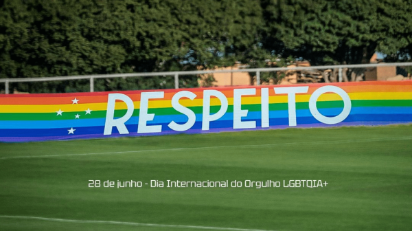 Ao do Cruzeiro no no Dia Internacional do Orgulho LGBTQIAPN+ (foto: Divulgao/Cruzeiro)