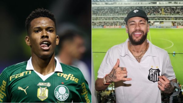 Estvo, joia do Palmeiras, e Neymar, dolo do Santos (foto: Cesar Greco/Palmeiras e Santos/Divulgao)