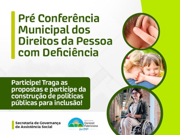 Fabriciano realiza 3ª Conferência dos Direitos da Pessoa com Deficiência nesta sexta-feira