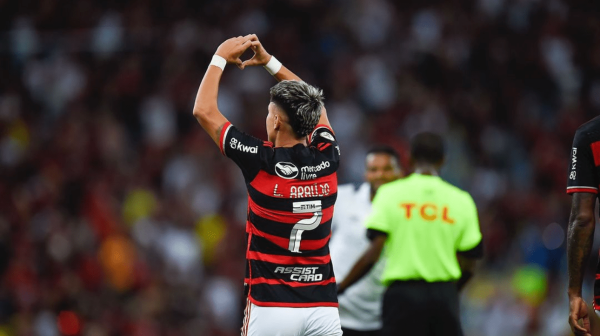 Luiz Arajo, atacante do Flamengo (foto: Marcelo Cortes/CRF
)