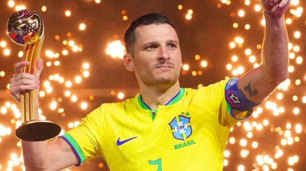 Melhor jogador de futsal do mundo, Dyego Zuffo pela Seleo Brasileira (foto: FIFA)