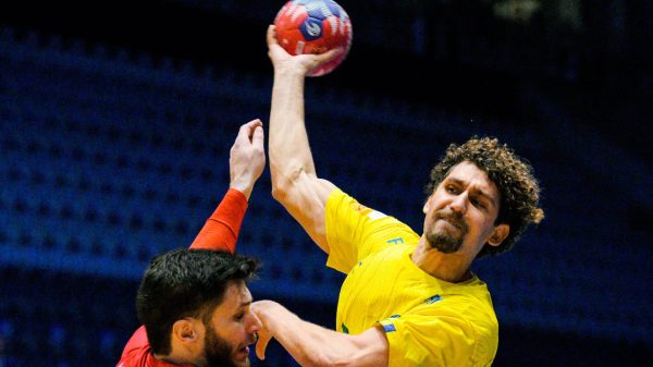 Brasil na disputa do Mundial Masculino de Handebol 2025 (foto: Stian Lysberg Solum / NTB / AFP)