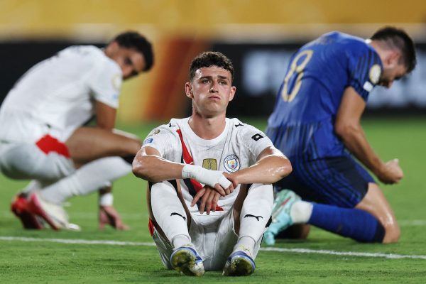 Phil Foden lamenta eliminao do Manchester City no Mundial de Clubes (foto: FRANCOIS NEL/AFP)