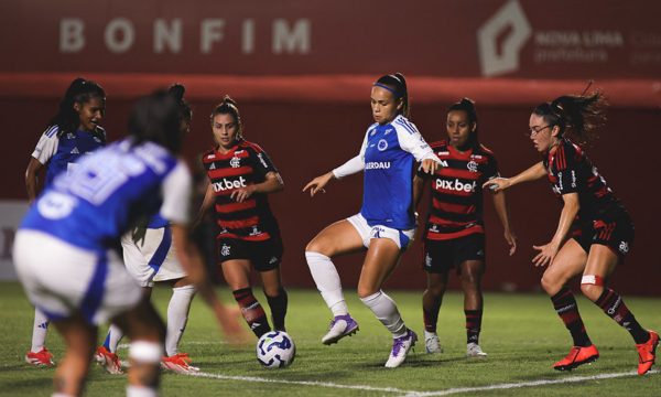 Cruzeiro e Flamengo empataram pelo Brasileiro Feminino (foto: Gustavo Martins/Cruzeiro)