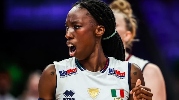 Paola Egonu, oposta da Itlia (foto: Divulgao FIVB)