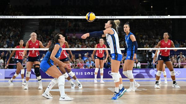 Itlia venceu os Estados Unidos na final da Olimpada de Paris 2024 (foto: PATRICIA DE MELO MOREIRA / AFP)