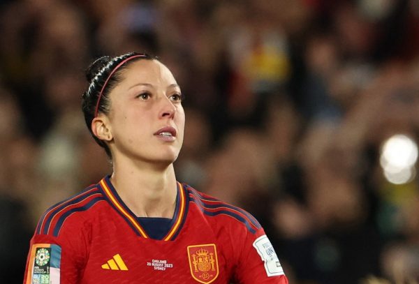 Jenni Hermoso em jogo da Seleo da Espanha (foto: STEVE CHRISTO / AFP)