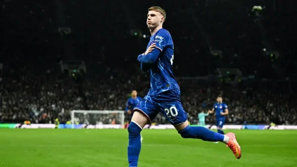 Cole Palmer comemorando gol pelo Chelsea (foto: Ben STANSALL/ AFP)