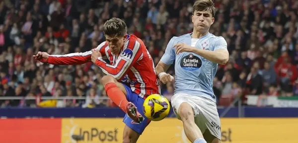 Atltico de Madrid empatou com Celta de Vigo por 1 a 1 (foto: OSCAR DEL POZO / AFP)