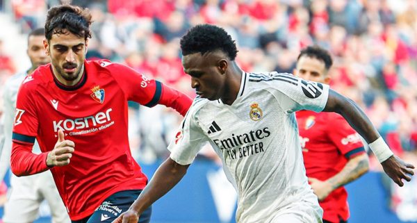 Vincius Jr., do Real Madrid, em partida contra Osasuna (foto: Divulgao/Real Madrid)