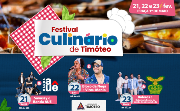 Prefeitura de Timóteo realiza Festival Culinário neste final de semana 21, 22 e 23