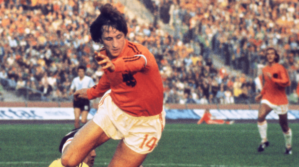 Johan Cruyff, destaque da Seleo Holandesa na Copa do Mundo de 1974 (foto: AFP/STF)