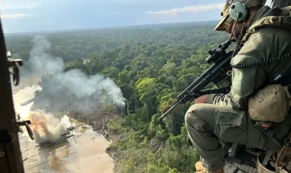 PF, Ibama e polícia colombiana desmobilizam garimpo na fronteira