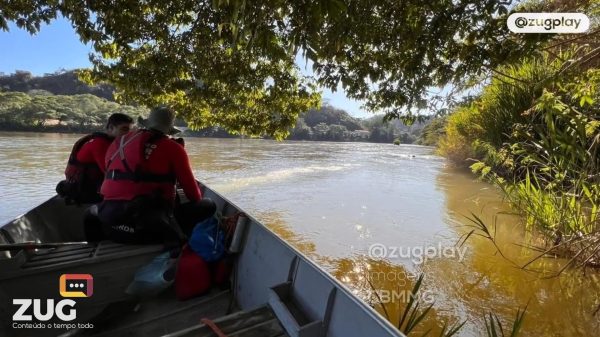 Bombeiros retomam as buscas por adolescente que desapareceu no rio em Açucena-MG