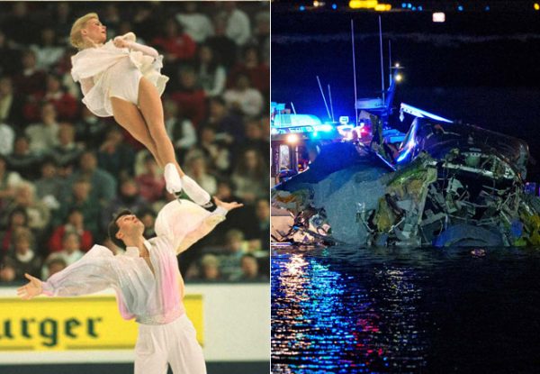 Campees mundiais de patinao artsticas em 1994, Evgenia Shishkova e Vadim Naumov morreram em tragdia area (foto: AFP)