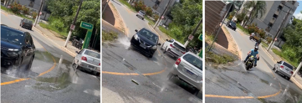 VÍDEO: Esgoto jorrando a céu aberto no Garapa, em Timóteo, atormenta a vida de motoristas e pedestres