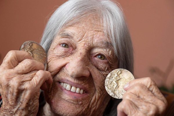 Agnes Keleti, multicame olmpica hngara (foto: ATTILA KISBENEDEK/AFP)