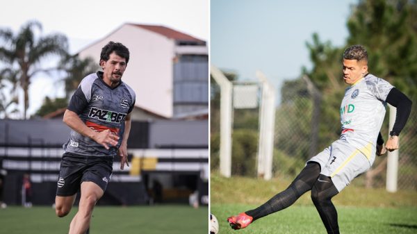 Jogadores de Athletic e Operrio (foto: Athletic/Divulgao e Victoria Sellares/Operrio)