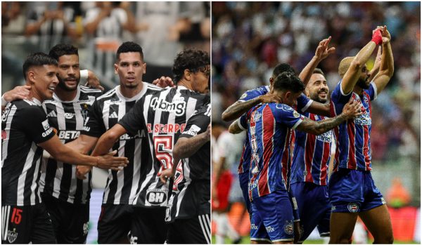 Atltico e Bahia mediro foras pela stima rodada do Campeonato Brasileiro (foto: Alexandre Guzanshe/EM/D.A Press e Tiago Caldas/EC Bahia)