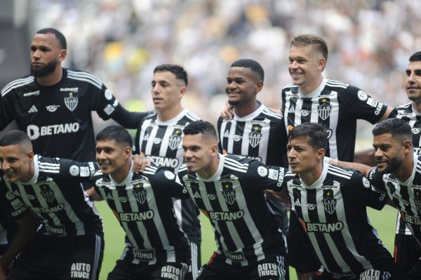 Jogadores do Atltico na Arena MRV (foto: Alexandre Guzanshe/EM/D.A Press)