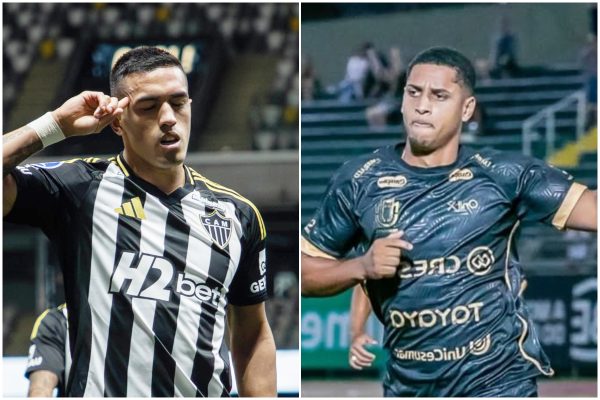 Jogadores de Atltico e Maring (foto: Pedro Souza/Atltico e Fernando Teramatsu/Maring)