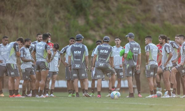 Jogadores do Atltico em treino na Cidade do Galo (foto: Pedro Souza/Atltico)