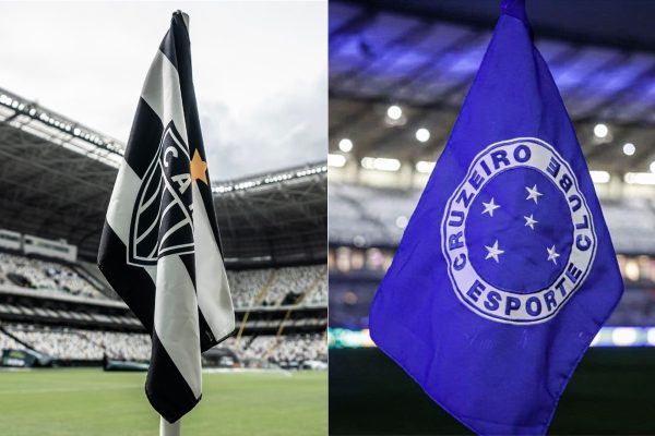 Bandeiras de Atltico e Cruzeiro (foto: Pedro Souza/Atltico e Staff Images/Cruzeiro)