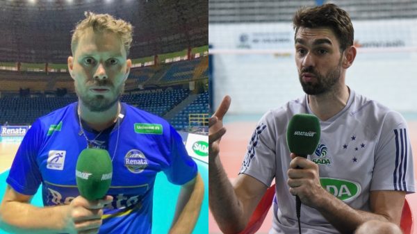 Bruninho, do Campinas, e Luco, do Cruzeiro, se enfrentam na final da Superliga Masculina de Vlei (foto: Rafael Cyrne e Gladyston Rodrigues/EM/D.A. Press)