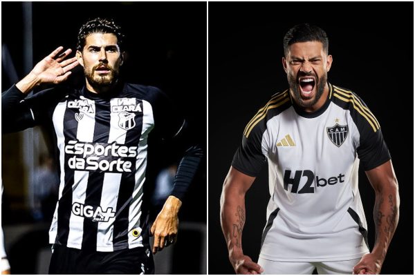 Pedro Raul e Hulk, destaques de Cear e Atltico, respectivamente (foto: Montagem com imagens de Gabriel Silva/Cear e Divulgao/Atltico)