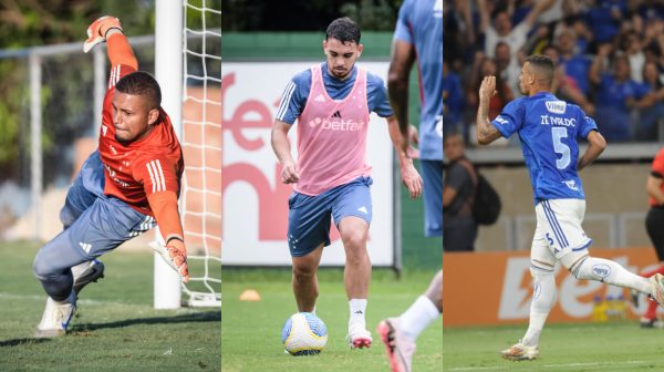 Anderson, ex-goleiro do Cruzeiro, Peralta, volante, e Z Ivaldo, zagueiro (foto: Gustavo Aleixo/Cruzeiro; Alexandre Guzanshe/EM/D.A Press; Gustavo Aleixo/Cruzeiro)