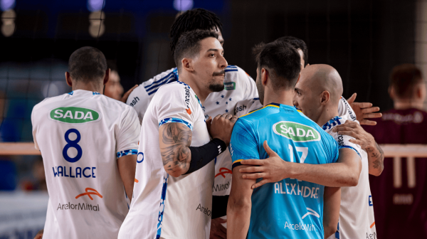 Jogadores de vlei do Cruzeiro (foto: Agncia i7/Cruzeiro)