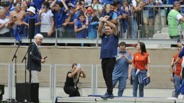 Pedro Loureno, scio majoritrio da SAF do Cruzeiro, no Mineiro (foto: Alexandre Guzanshe/EM/D.A Press)