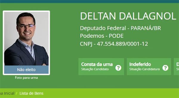 Site do TSE publica legenda de “não eleito” em foto de Dallagnol