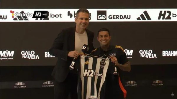 Dudu é apresentado como novo atacante do Atlético-MG: 'Realizando esse sonho'