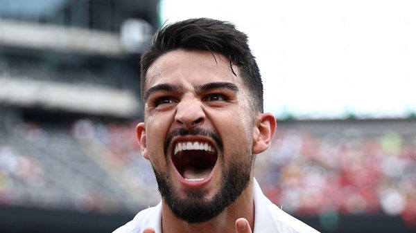 Flaco Lpez, centroavante do Palmeiras (foto: Franck Fife/AFP)