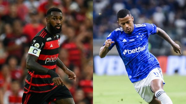 Flamengo e Cruzeiro se enfrentam neste domingo (foto: Marcelo Cortes/Flamengo e Gustavo Aleixo/Cruzeiro)