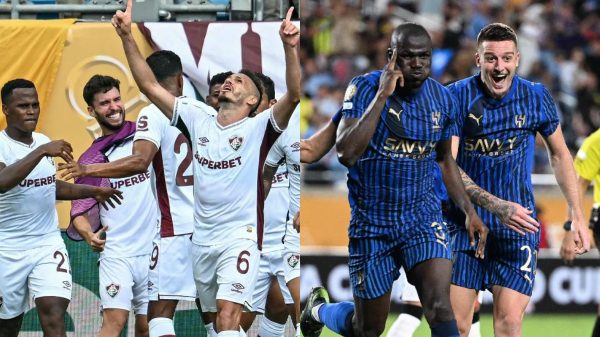 Fluminense e Al-Hilal se enfrentam na Copa do Mundo de Clubes (foto: PAUL ELLIS e PATRICIA DE MELO MOREIRA/AFP)