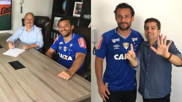 Fred foi anunciado pelo Cruzeiro em 2017 (foto: Reproduo)