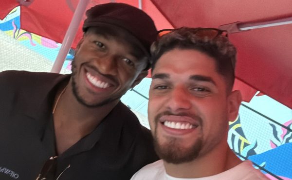 Fred, volante do Fenerbahe, e Rubens, do Atltico, em evento de pagode em BH (foto: Reproduo/Instagram/Rubens)