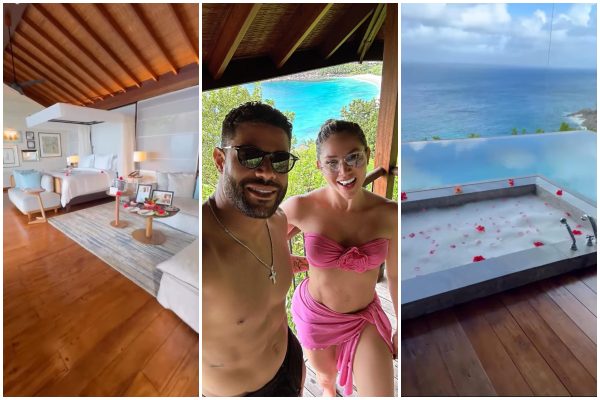 Hulk viajou com a esposa para as Ilhas Seychelles (foto: Reproduo/Redes sociais)