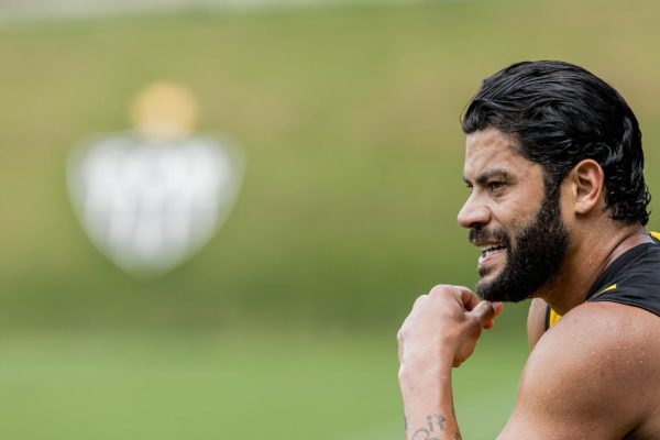 Hulk, atacante do Atltico, em treino na Cidade do Galo (foto: Pedro Souza/Atltico)