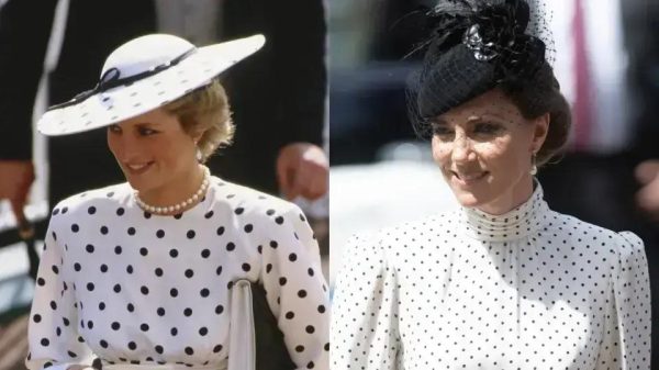 Kate Middleton homenageia Lady Di com vestido icônico em evento